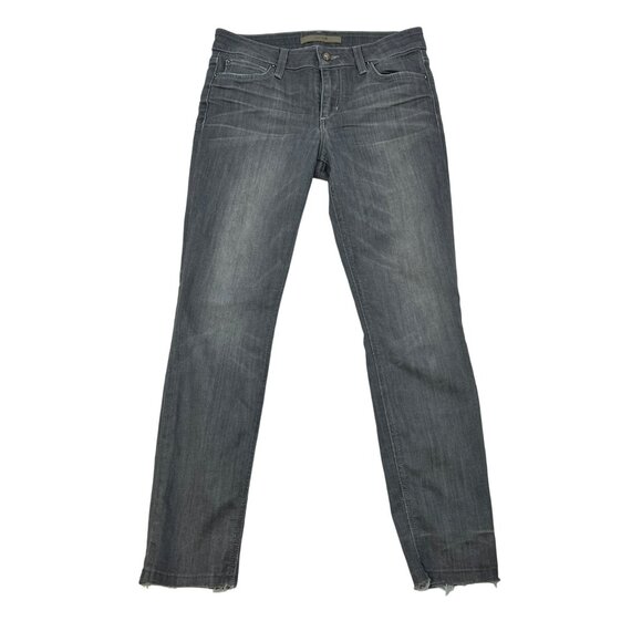 Joe’s Jeans Womens Markie Skinny Jeans Low Rise Gray Frayed Cuff Size 26 Waist - Picture 1 of 8
